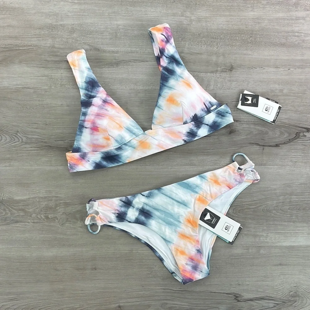 ☀️RIP CURL☀️ SURF TRIP V NECK BRALETTE SURF TRIP CHEEKY HIPSTER BIKINI SET
